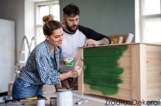 Zielone pojęcie o malowaniu mebli